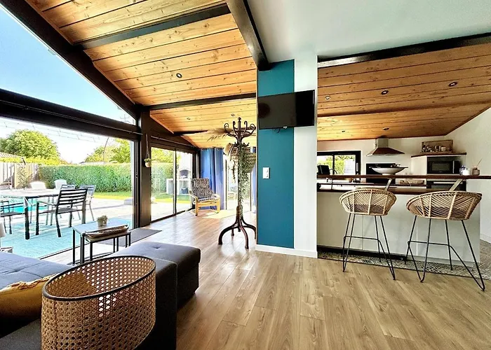 וילה Maison Climatisee Avec Piscine Au Coeur Du Bassin גוז'אן-מסטרה